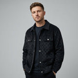 Sterling Row | Checkered Suede Jacket for Men Refined Transitional Style
