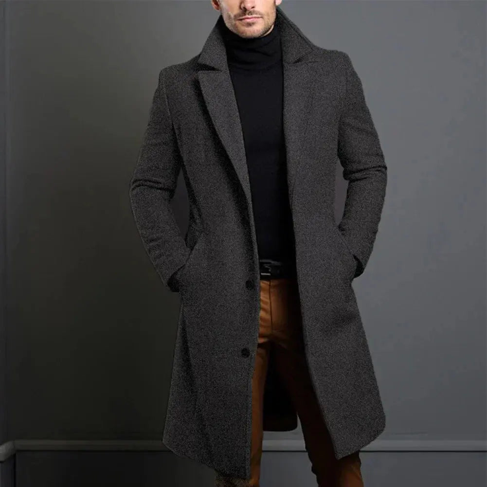 Sterling Row | Tailored Wool Overcoat for Men Timeless Winter Elegance