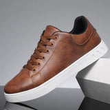 Sterling Row | Low Top Lace Up Casual Sneakers for Men Everyday Smart Style