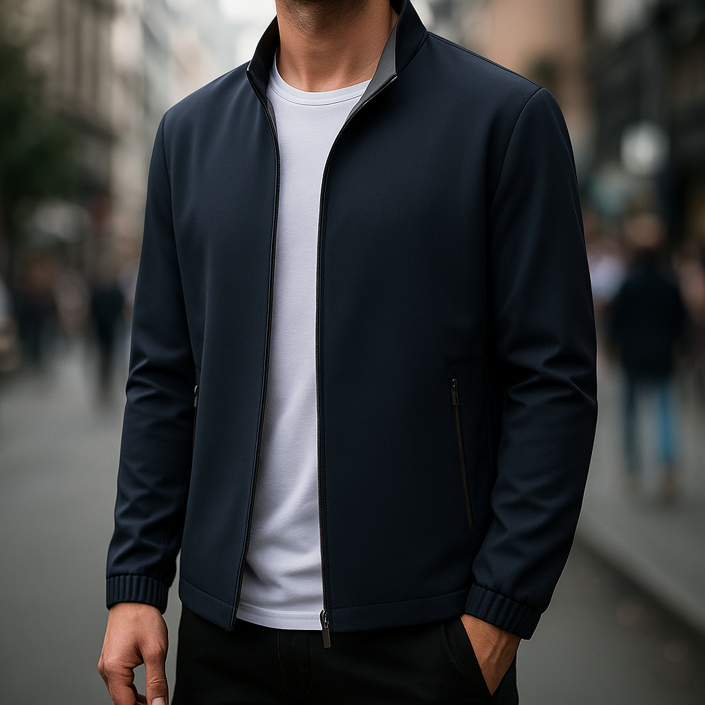 Sterling Row | Water Resistant Zip Jacket for Men Modern Everyday Layer