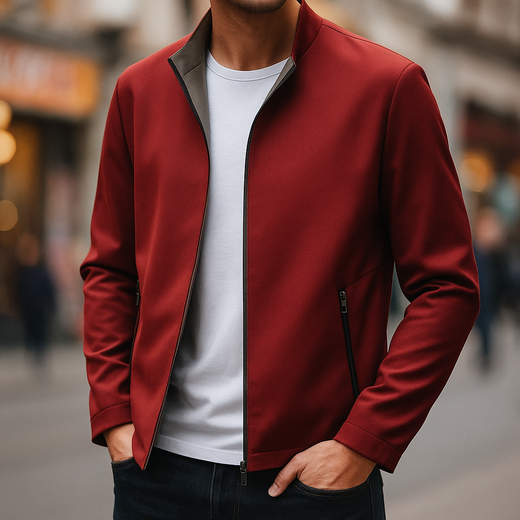 Sterling Row | Water Resistant Zip Jacket for Men Modern Everyday Layer