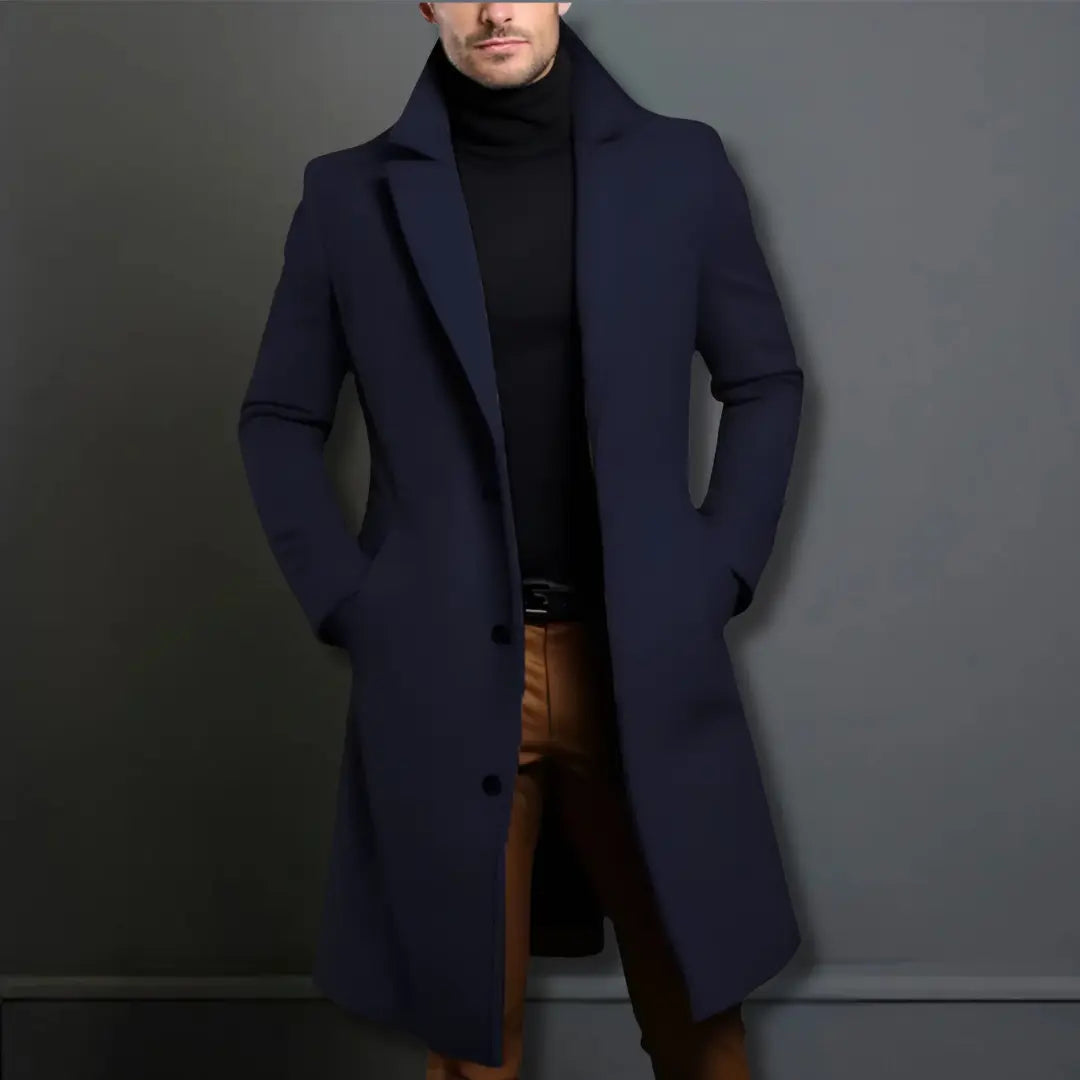 Sterling Row | Tailored Wool Overcoat for Men Timeless Winter Elegance