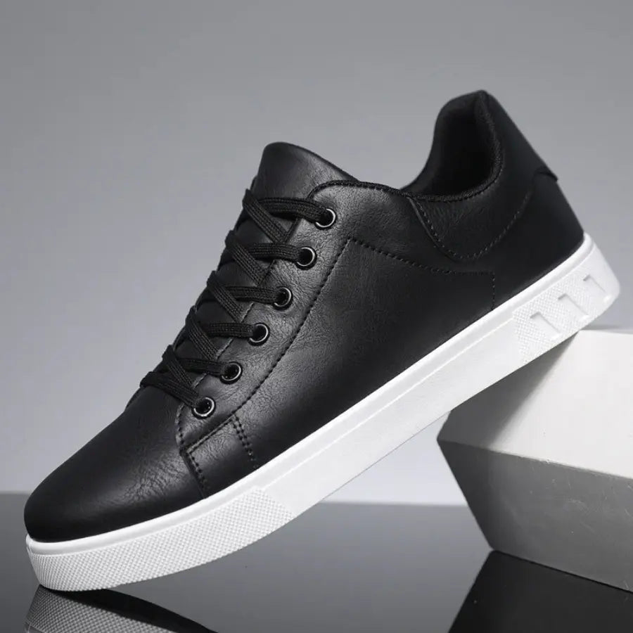 Sterling Row | Low Top Lace Up Casual Sneakers for Men Everyday Smart Style
