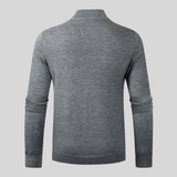 Sterling Row | Men’s Textured Quarter Zip Knit Sweater Smart Casual