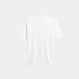 Sterling Row | Ribbed Short Sleeve Shirt for Men Smart Casual Comfort