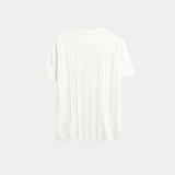 Sterling Row | Ribbed Short Sleeve Shirt for Men Smart Casual Comfort