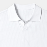 Sterling Row | Ribbed Knit Polo Shirt for Men Smart Casual Comfort