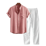 Sterling Row | Summer Shirt and Trousers Set for Men Smart Casual Comfort