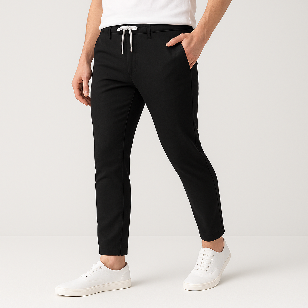 Sterling Row | Tapered Cotton Linen Trousers