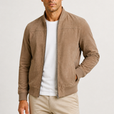 Sterling Row | Suede Bomber Jacket for Men Modern Smart Casual Style