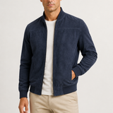 Sterling Row | Suede Bomber Jacket for Men Modern Smart Casual Style