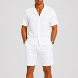 Sterling Row | Men’s Linen Camp Collar Summer Set