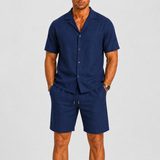 Sterling Row | Men’s Linen Camp Collar Summer Set