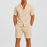 Sterling Row | Men’s Linen Camp Collar Summer Set