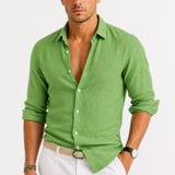 Sterling Row | Men’s Premium Linen Summer Shirt Long Sleeve Smart Casual