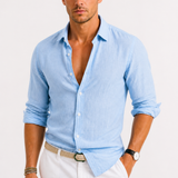 Sterling Row | Men’s Premium Linen Summer Shirt Long Sleeve Smart Casual