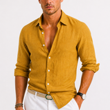 Sterling Row | Men’s Premium Linen Summer Shirt Long Sleeve Smart Casual