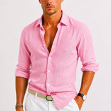 Sterling Row | Men’s Premium Linen Summer Shirt Long Sleeve Smart Casual