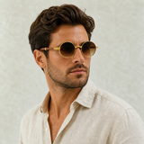 Sterling Row | Men’s Round Metal Sunglasses