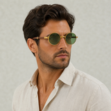 Sterling Row | Men’s Round Metal Sunglasses