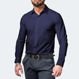 Sterling Row | Men’s Stretch Wrinkle Resistant Dress Shirt Slim Fit