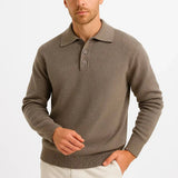 Sterling Row | Men’s Knit Polo Sweater Long Sleeve Smart Casual