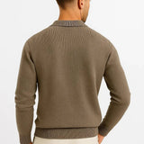 Sterling Row | Men’s Knit Polo Sweater Long Sleeve Smart Casual