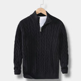 Sterling Row | Men’s Jacquard Half Zip Sweater Old Money Knitwear