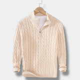 Sterling Row | Men’s Jacquard Half Zip Sweater Old Money Knitwear