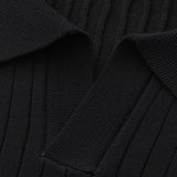 Sterling Row | Men’s Ribbed Knit Polo Shirt Short Sleeve Quiet Luxury
