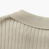Sterling Row | Men’s Ribbed Knit Polo Shirt Short Sleeve Quiet Luxury