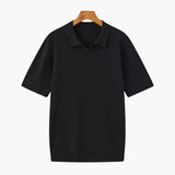 Sterling Row | Men’s Ribbed Knit Polo Shirt Short Sleeve Quiet Luxury