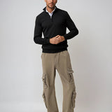 Sterling Row | Men’s Premium Half Zip Sweater Smart Casual Knit