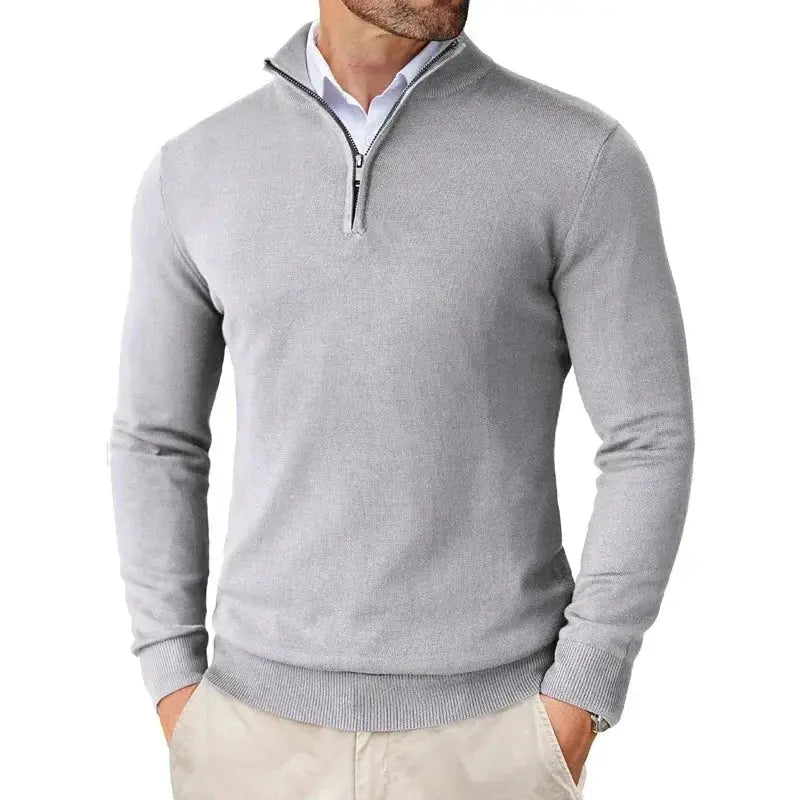 Sterling Row | Men’s Premium Half Zip Sweater Smart Casual Knit