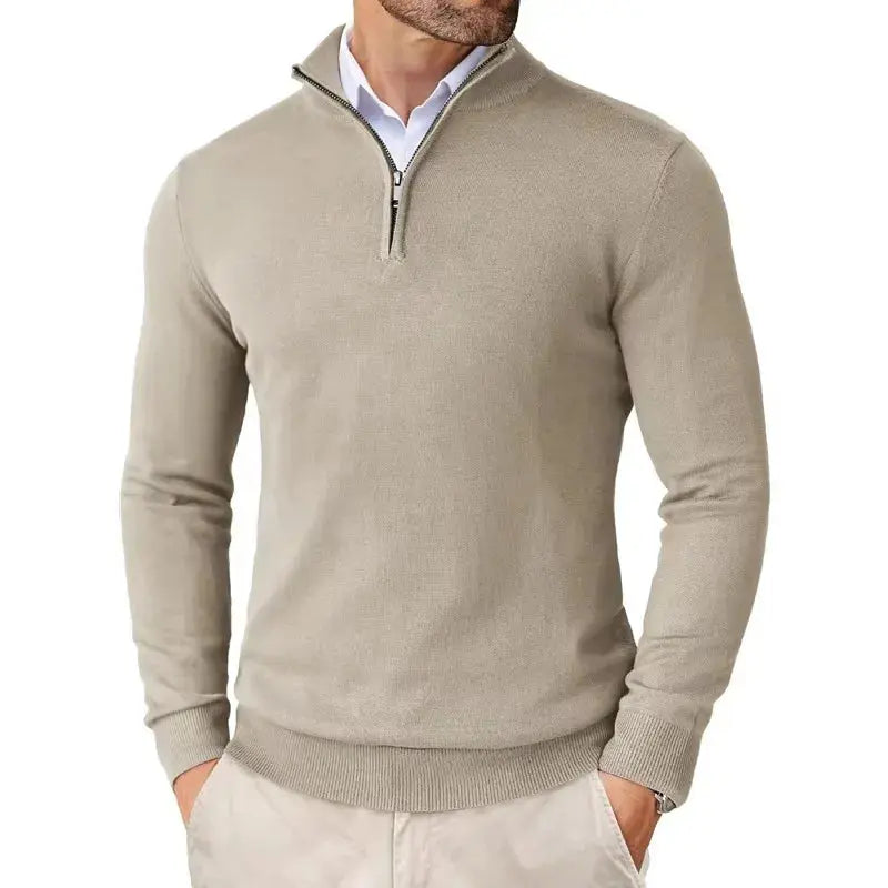 Sterling Row | Men’s Premium Half Zip Sweater Smart Casual Knit