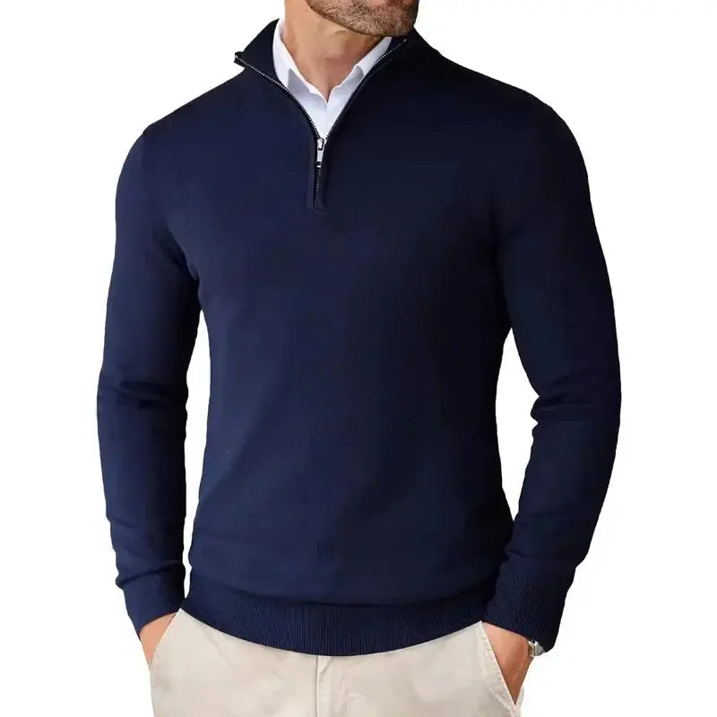 Sterling Row | Men’s Premium Half Zip Sweater Smart Casual Knit
