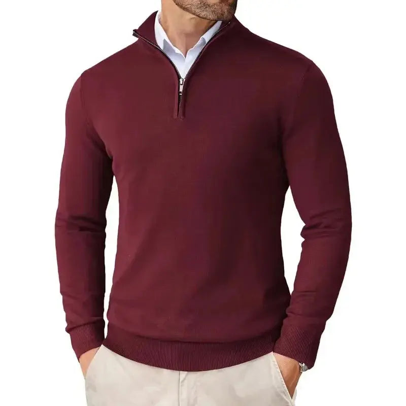 Sterling Row | Men’s Premium Half Zip Sweater Smart Casual Knit