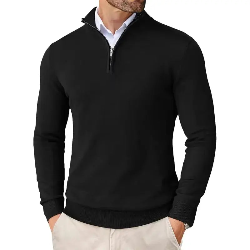 Sterling Row | Men’s Premium Half Zip Sweater Smart Casual Knit