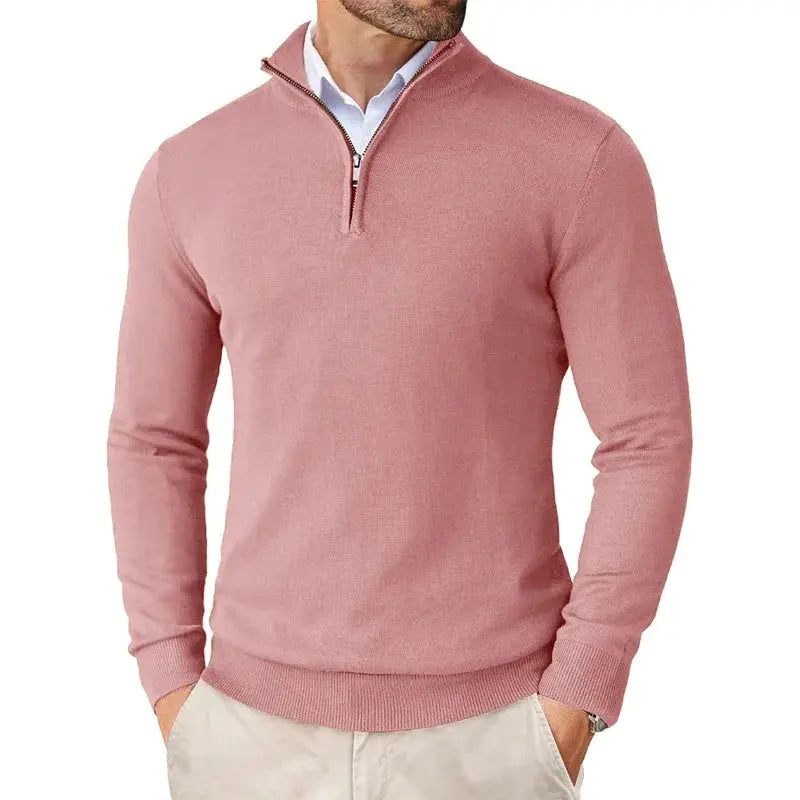 Sterling Row | Men’s Premium Half Zip Sweater Smart Casual Knit