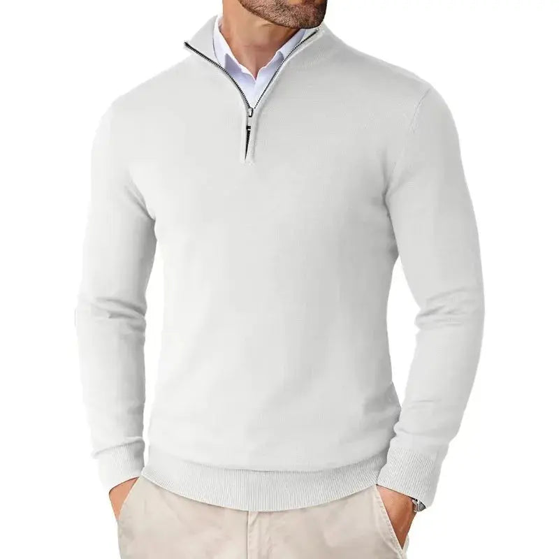 Sterling Row | Men’s Premium Half Zip Sweater Smart Casual Knit