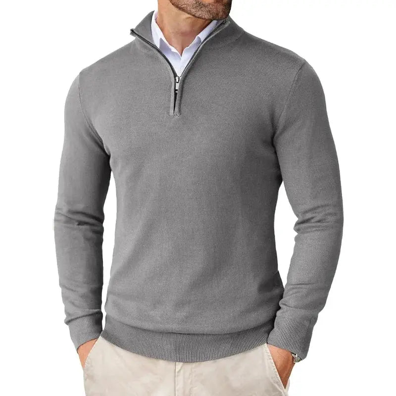 Sterling Row | Men’s Premium Half Zip Sweater Smart Casual Knit