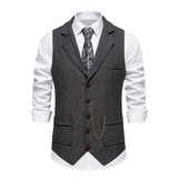 Men’s Herringbone Waistcoat – All-Season