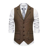 Men’s Herringbone Waistcoat – All-Season