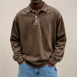 Men’s Long Sleeve Polo Shirt – Relaxed Smart Casual Essential