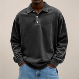 Men’s Long Sleeve Polo Shirt – Relaxed Smart Casual Essential