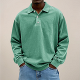 Men’s Long Sleeve Polo Shirt – Relaxed Smart Casual Essential