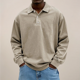 Men’s Long Sleeve Polo Shirt – Relaxed Smart Casual Essential