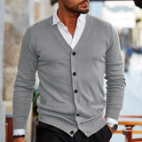 Men’s V-Neck Button Cardigan – Smart Casual Layer