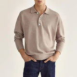Sterling Row | Men’s Knit Polo Sweater Long Sleeve Smart Casual