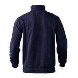 Arthur Cable Knit High-Neck Half-Zip Sweater | Textured Hip-Length Sweater